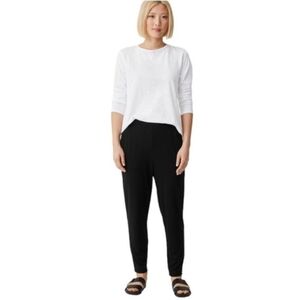 Eileen Fisher Black Pull-On Pants Women's Size XLarge Elastic Waist Stretch